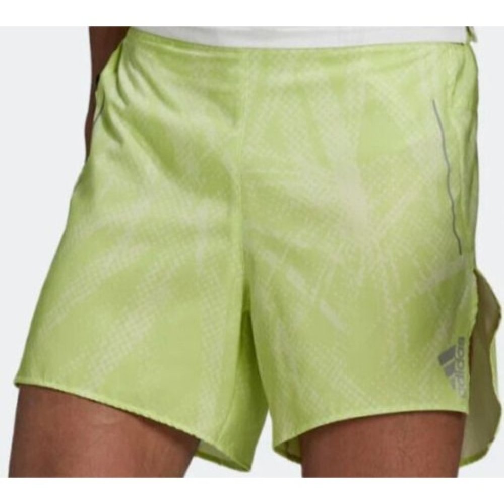 Adidas Break the Norm Lined Running Shorts Green H61161 Mens Size 2XL
